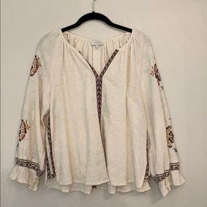 Luck Brand Embroidered Blouse